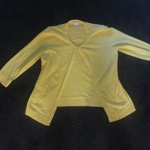 Christopher & Banks light yellow sweater cardigan